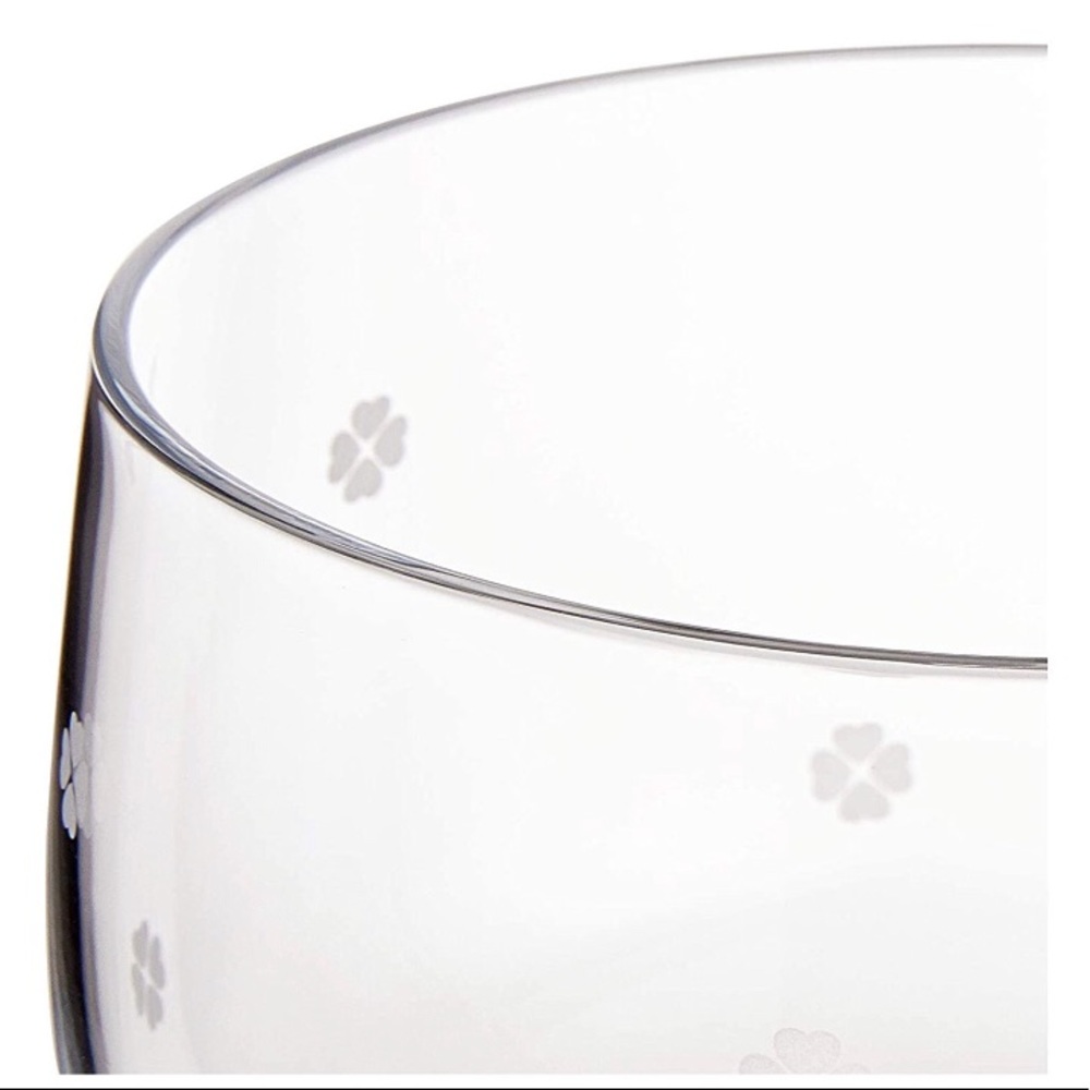 Kate Spade New York x Lenox Spade Clover 2 Piece Coupe Glass Set 1.25 LB Clear - Picture 3 of 7